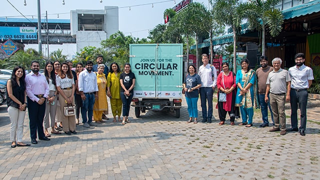 young climate leaders pose for a photo