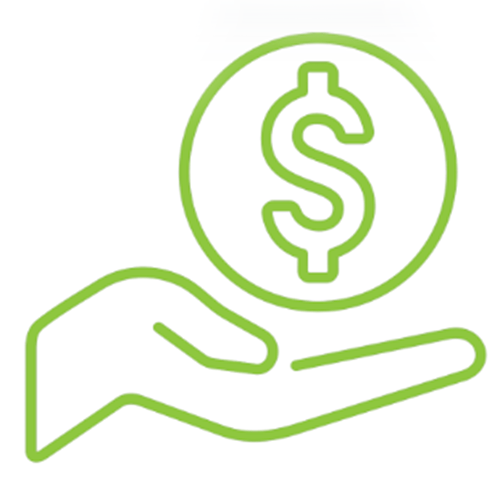 hand with money icon