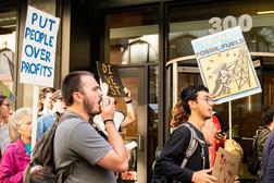 An image of a climate rally.