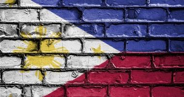 Philippines Flag painted on a Brick Wall