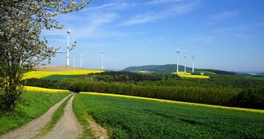 green energy near crops