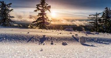 Snow on land