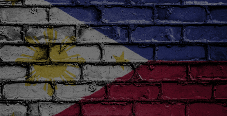 Philippines Flag on Brick