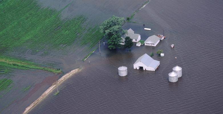 Flooded farm